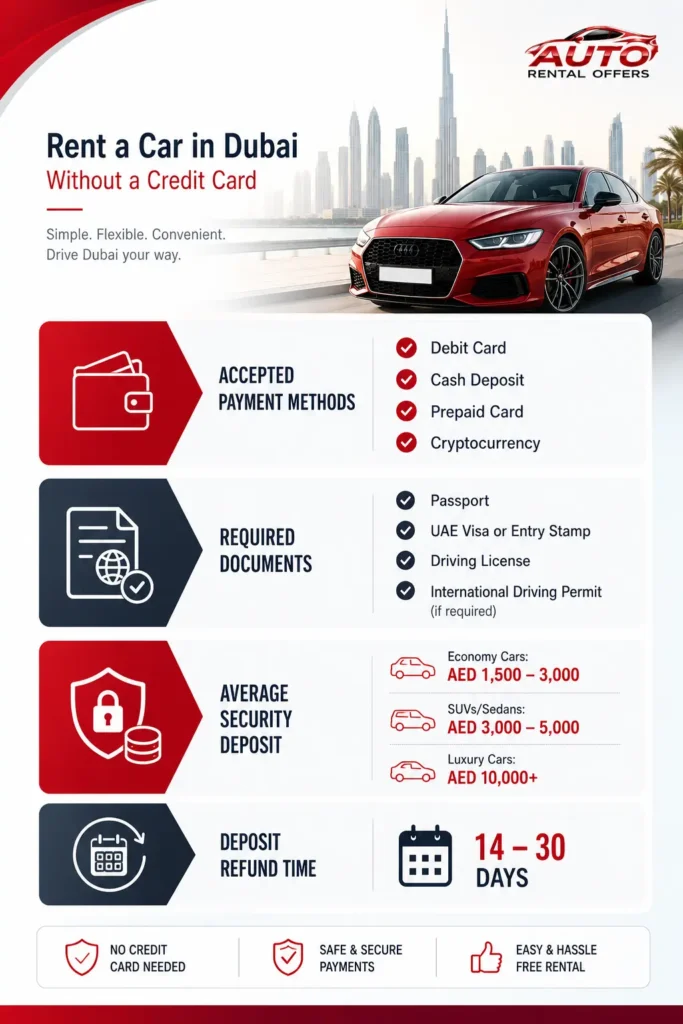 Rent a car without credit card